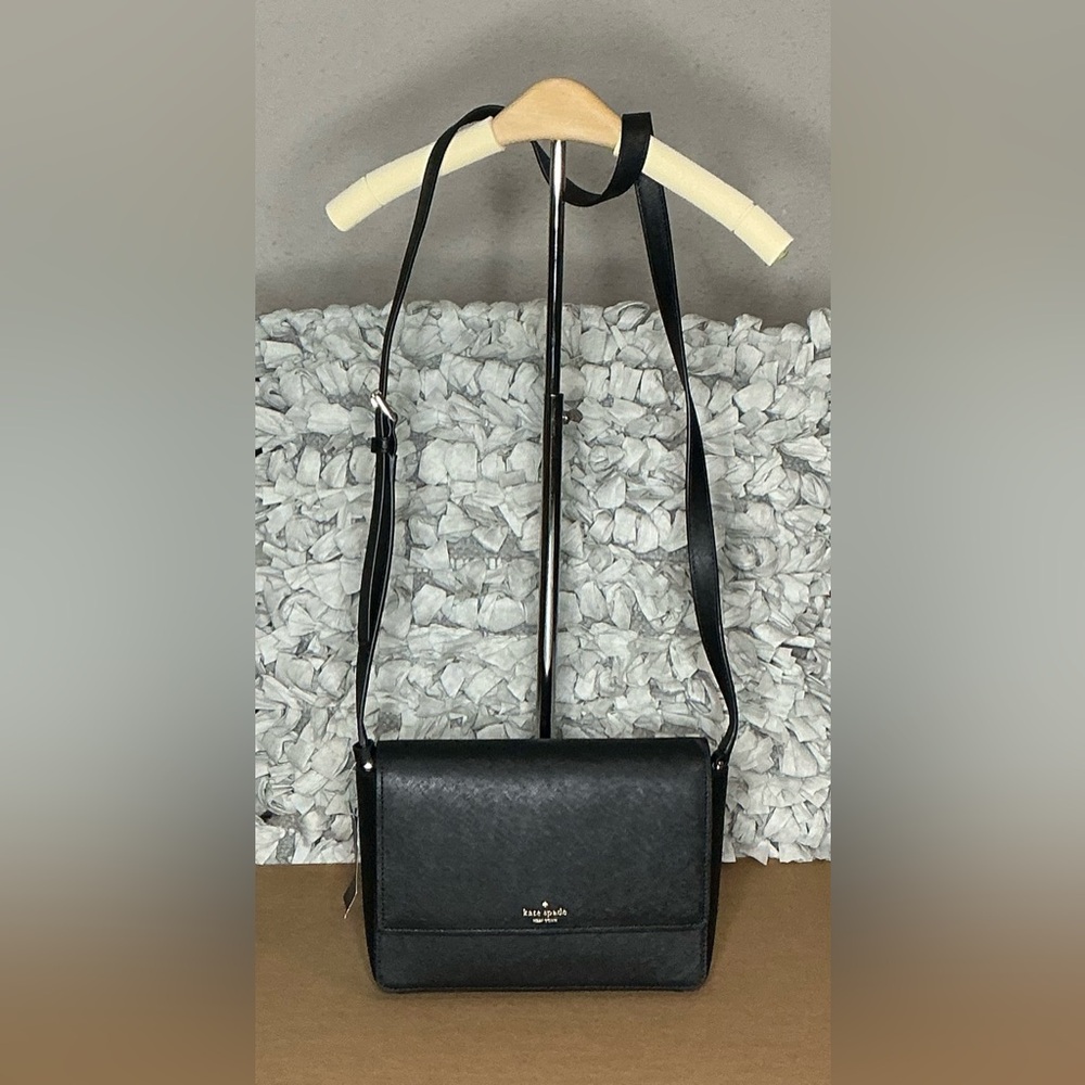 Kate Spade black Cameron street Crossbody bag gold accents new - Picture 12 of 12